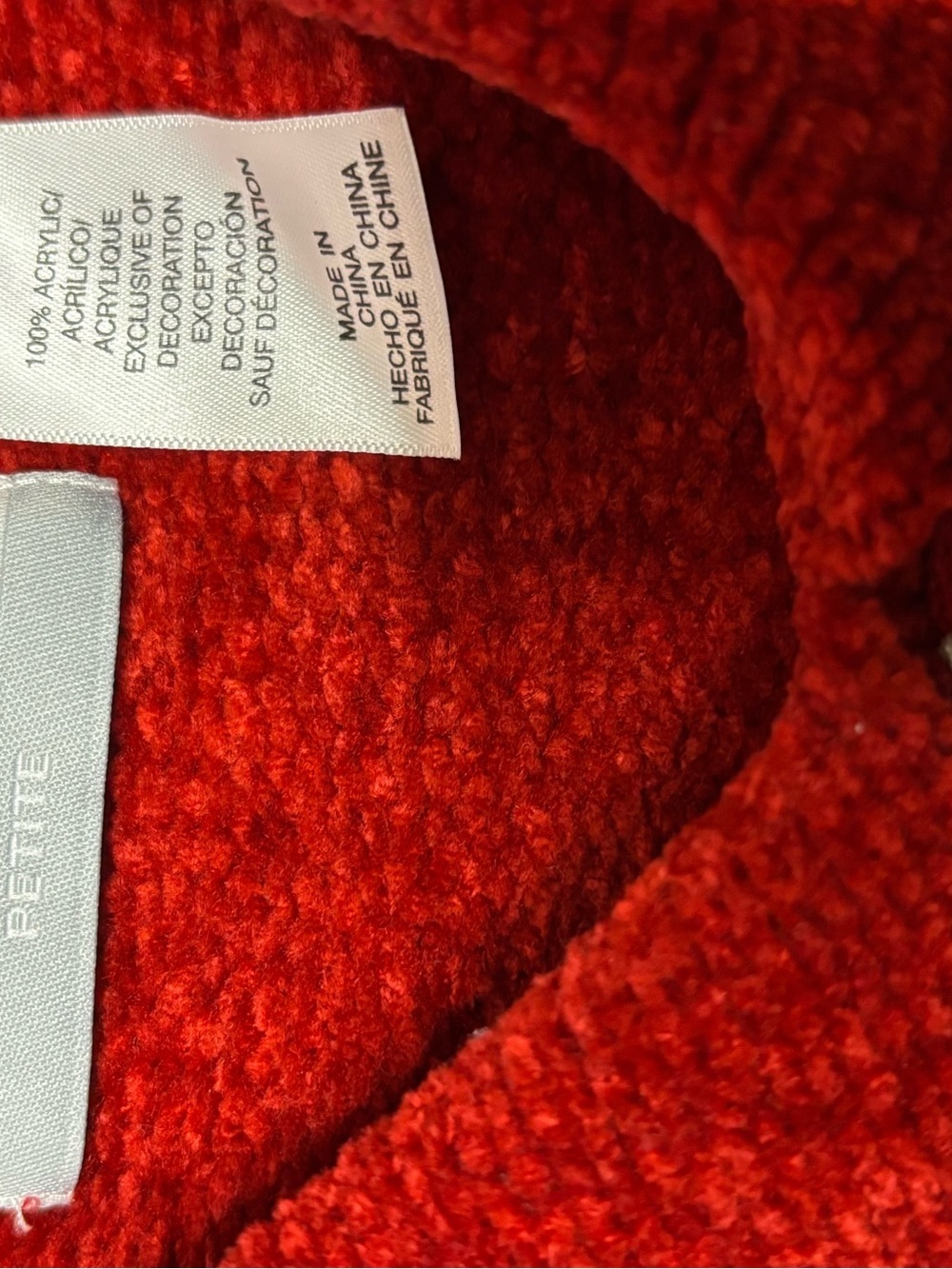 Alfred Dunner Red Beaded Floral Embellished Crewneck Sweater - Picture 4 of 4